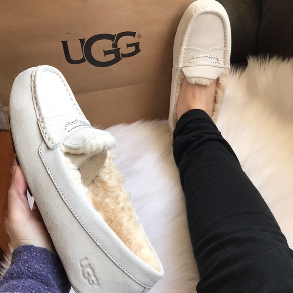 cream moccasins